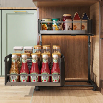 Elegancki Organizator Kuchenny z Wysuwanym Pojemnikiem