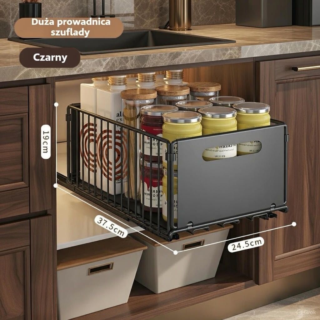 Elegancki organizer do szafek - wysuwany