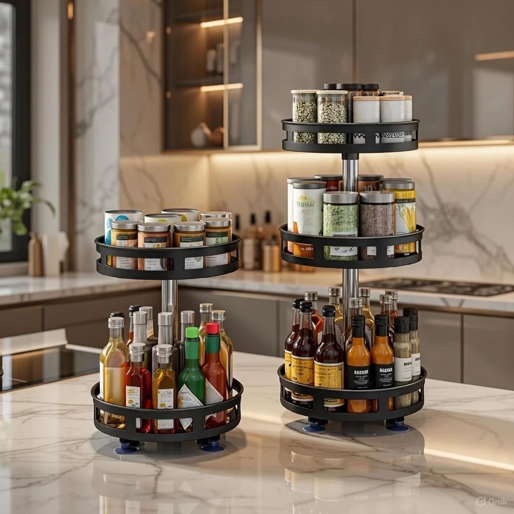 Elegancki Obrotowy Organizer  3 i 2 Poziomowy