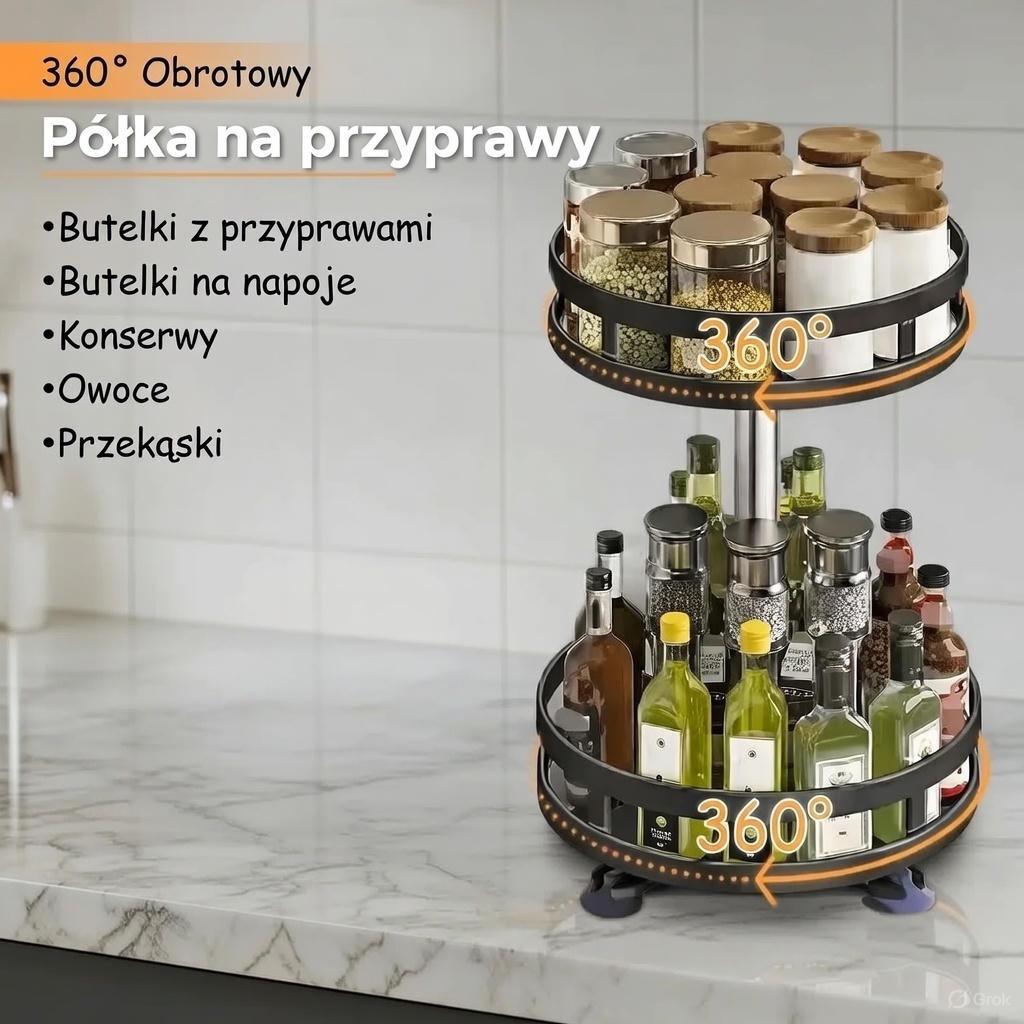Elegancki Obrotowy Organizer  3 i 2 Poziomowy