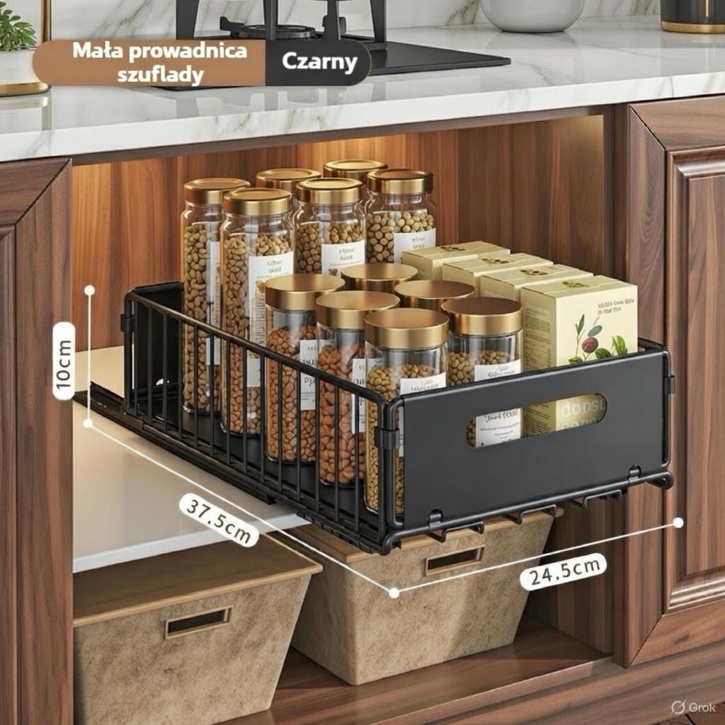 Elegancki organizer do szafek - wysuwany